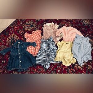 Ralph Lauren Baby Girl 0-3 month lot: dresses, romper and cardigan